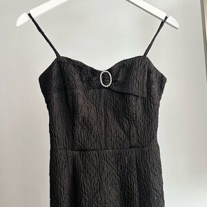 Betsey Johnson Y2K Vintage Black Lurex Cocktail Dress